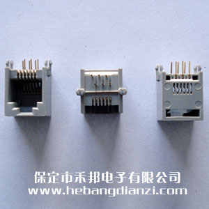 RJ11座 6P臥式