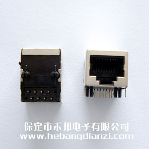 RJ45網口座(臥式) 前屏蔽腳