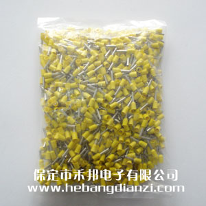 VE管型端子 E1508 內(nèi)孔徑1.7 黃色