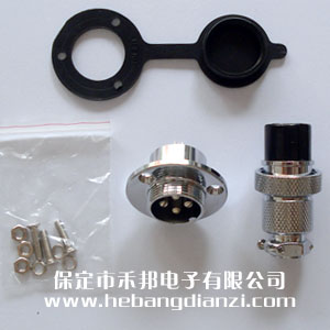 航空插頭 GX19-4P帶法蘭