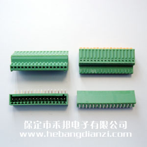 2.5mm間距 -16P綠 臥式插拔端子