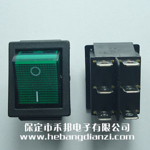 KCD2-202船型開關(guān) 綠色